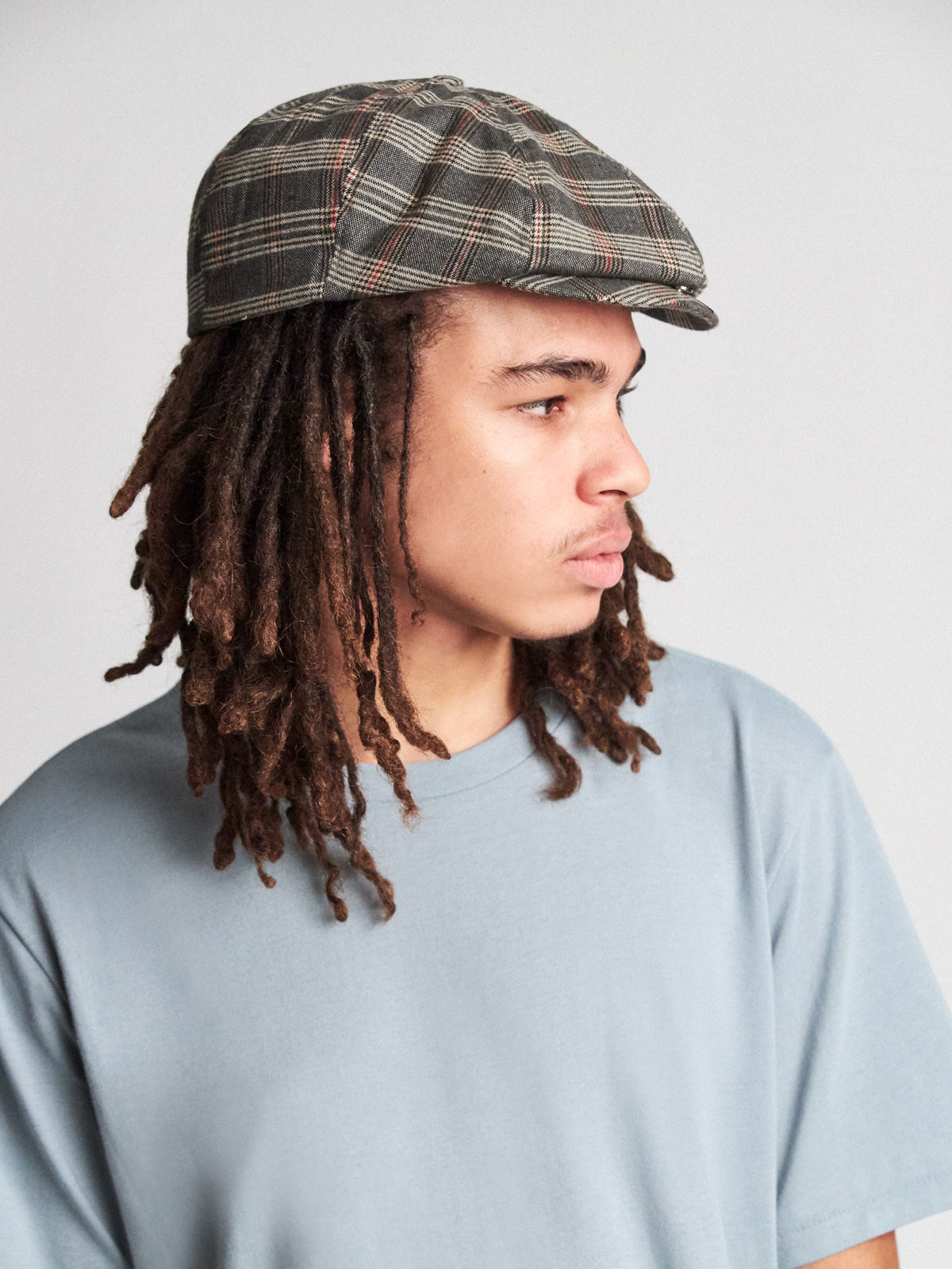Kaszkiet Brixton Brood Snap ZD (grey/tan plaid)