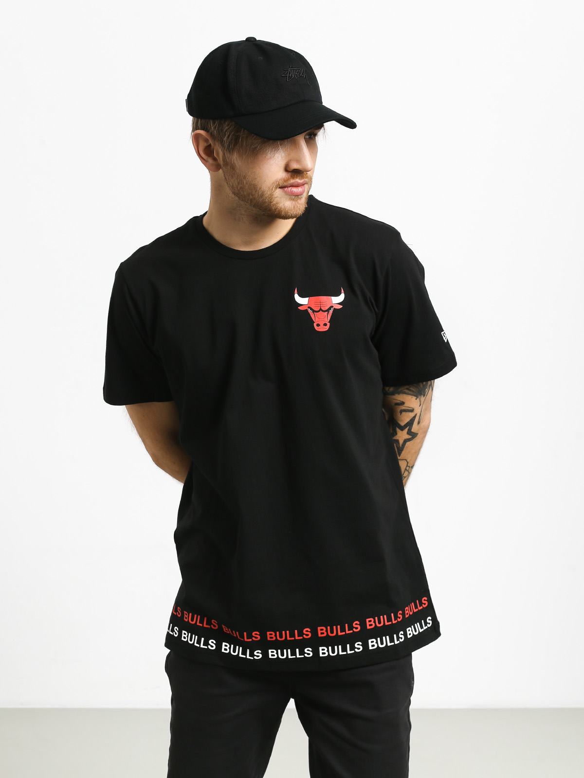 T-shirt New Era Wordmark Chicago Bulls (black)