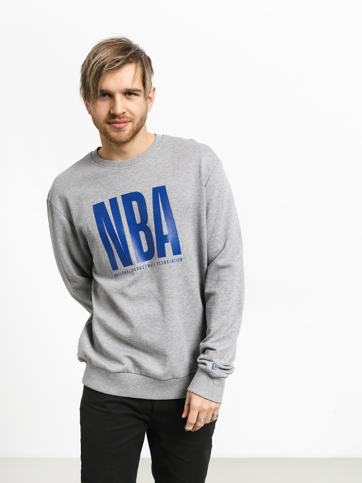 Bluza New Era Nba Logo Crew (heather gray)
