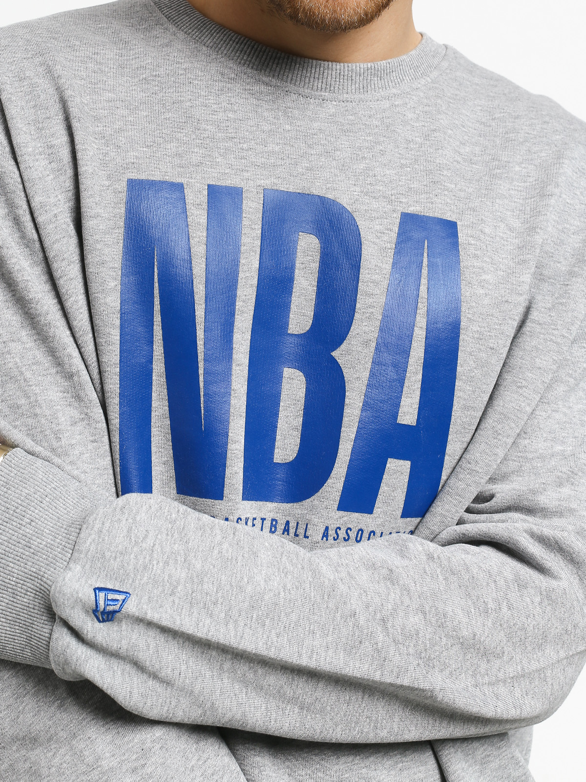 Bluza New Era Nba Logo Crew (heather gray)