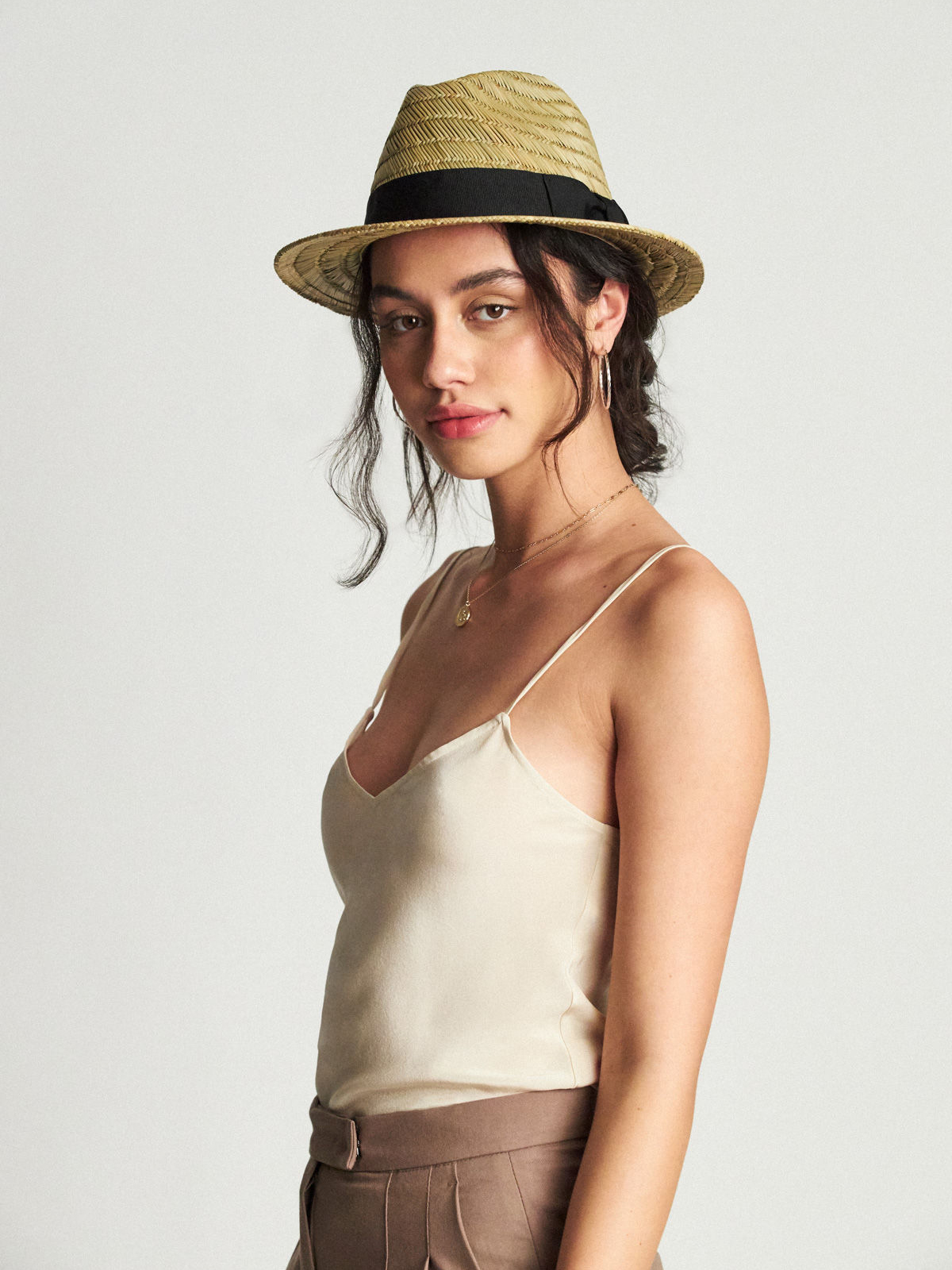 Kapelusz Brixton Rollins Fedora (tan/black)