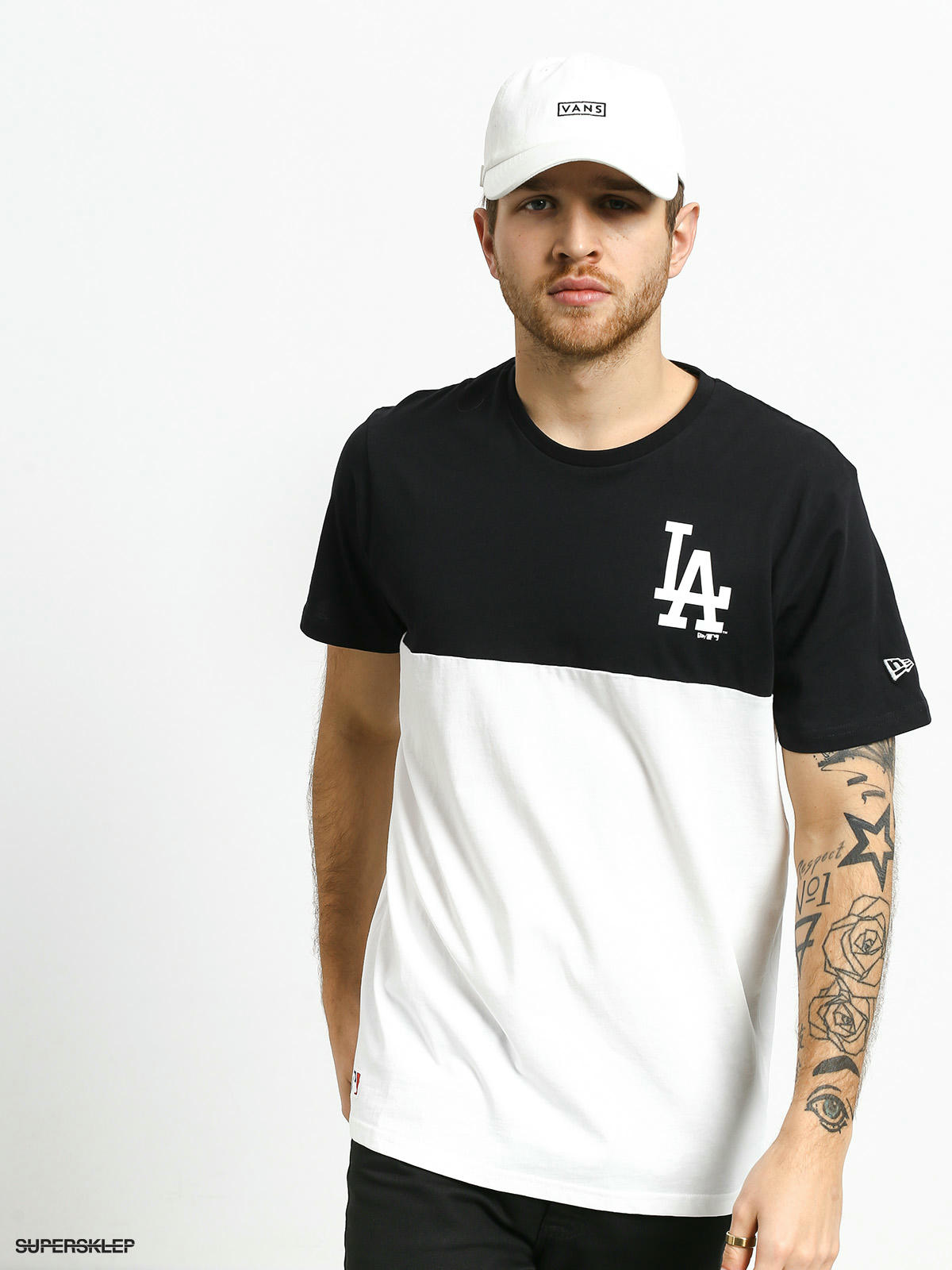 New Era White Los Angeles Dodgers Team Split T-Shirt