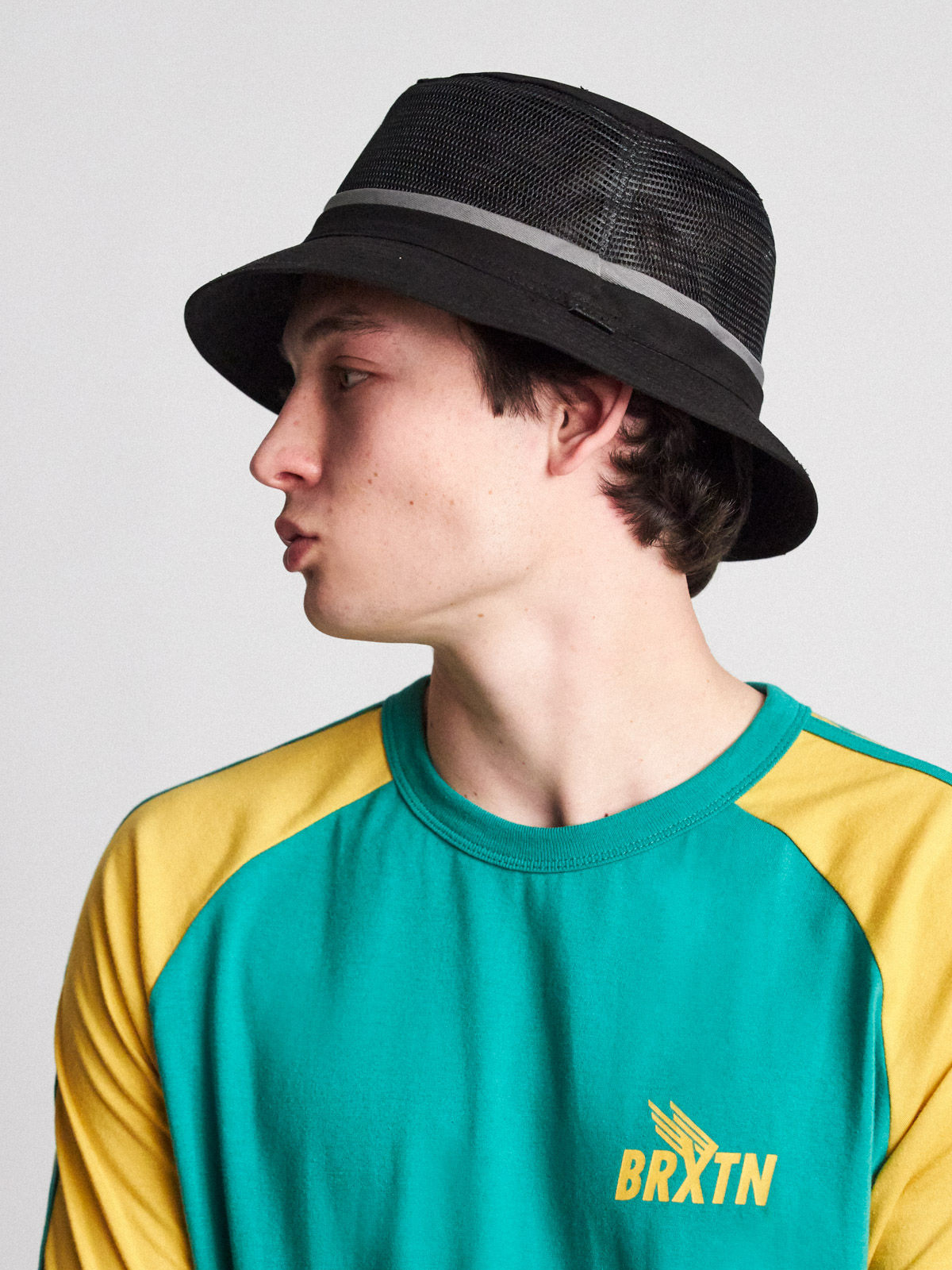 Kapelusz Brixton Hardy Bucket Hat (black/grey)