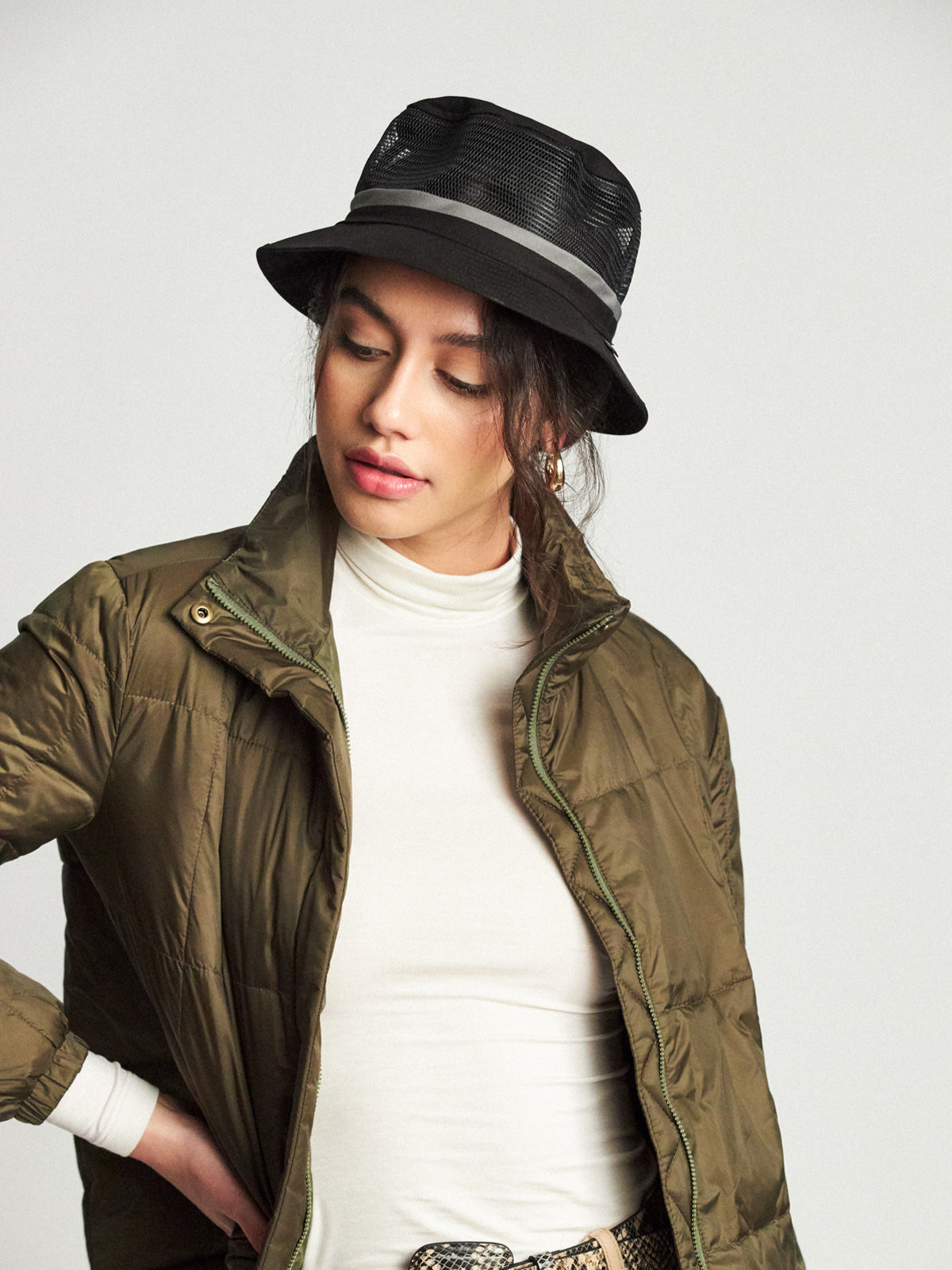 Kapelusz Brixton Hardy Bucket Hat (black/grey)