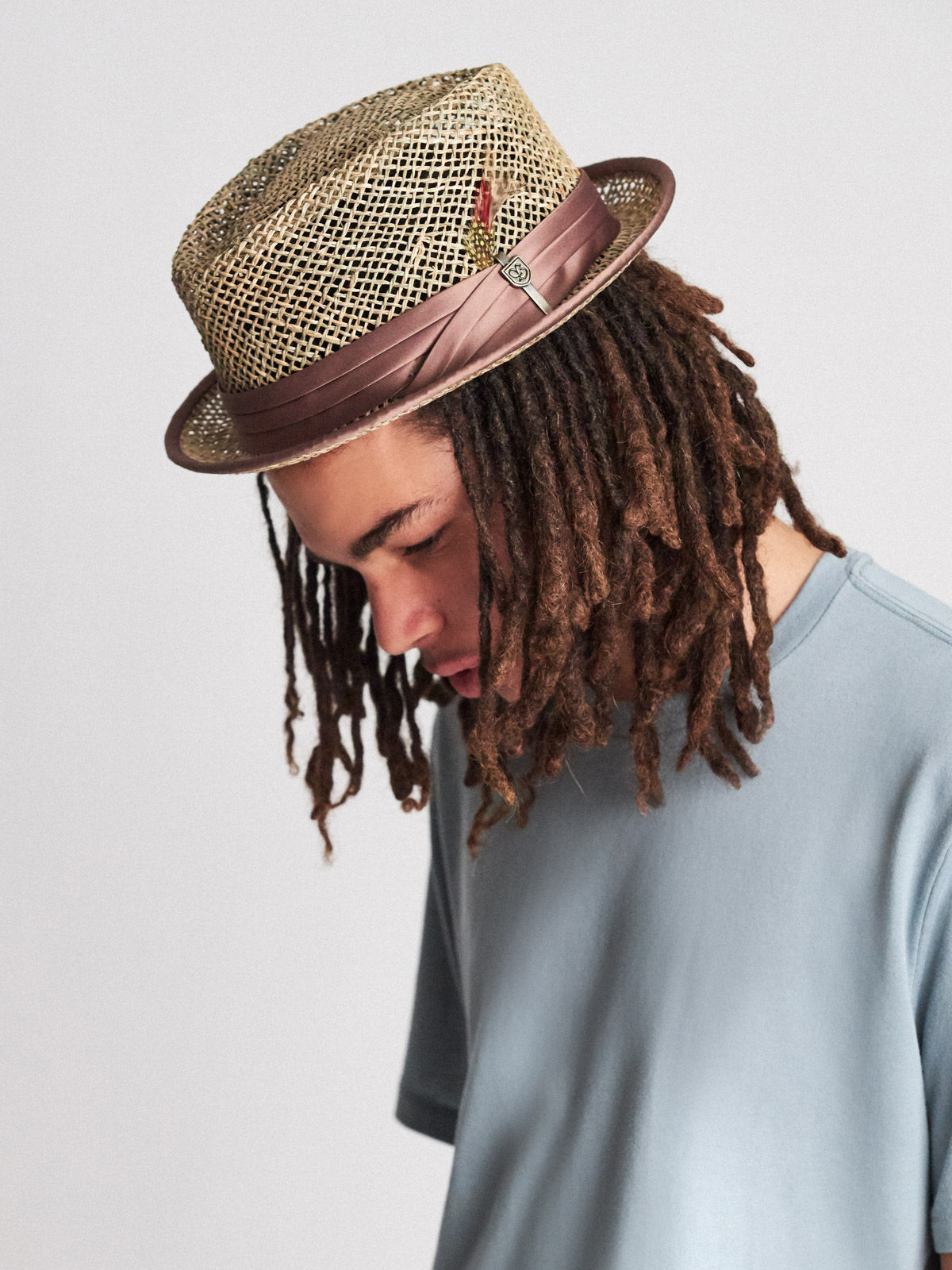 Kapelusz Brixton Stout Straw Pork Pie (tan)