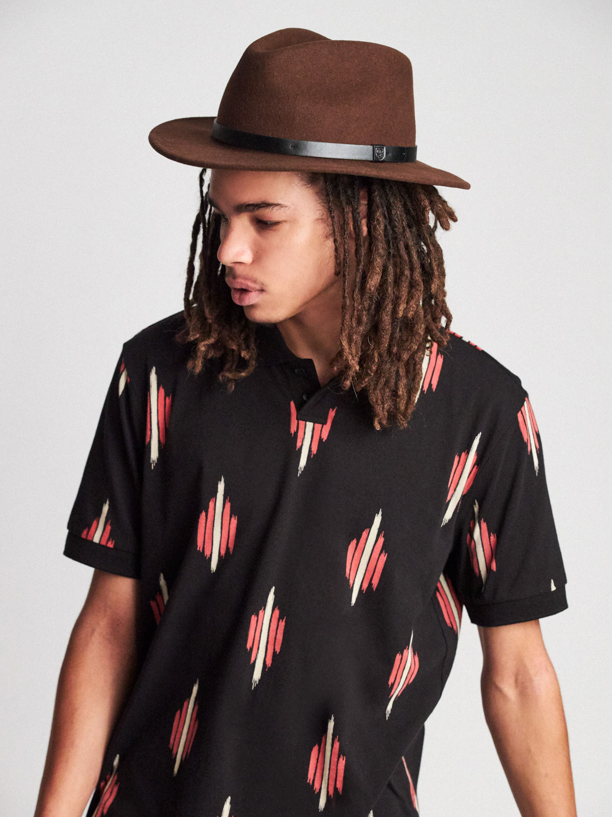 Kapelusz Brixton Messer Fedora (brown/black)