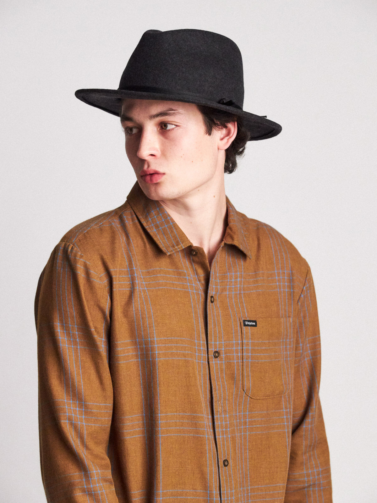 Kapelusz Brixton Coleman Fedora (black mix)
