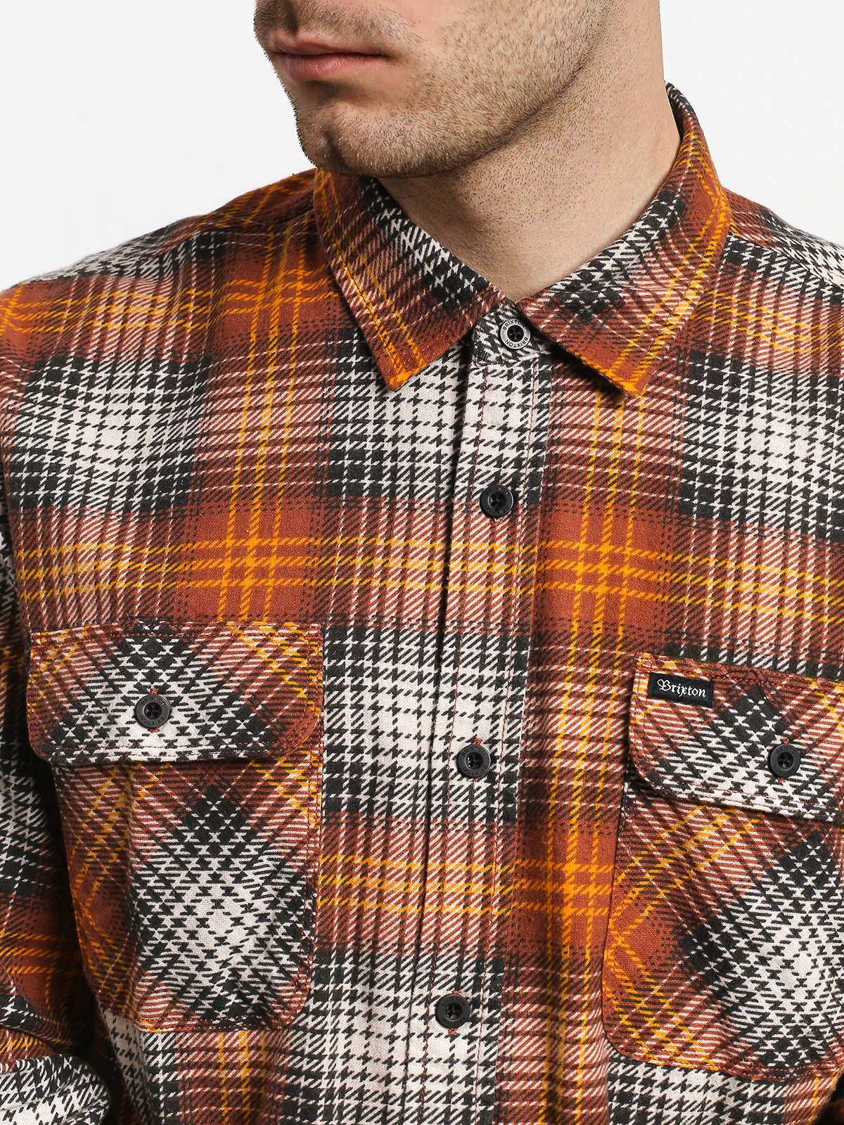 Koszula Brixton Bowery Lw Flannel (burnt orange)