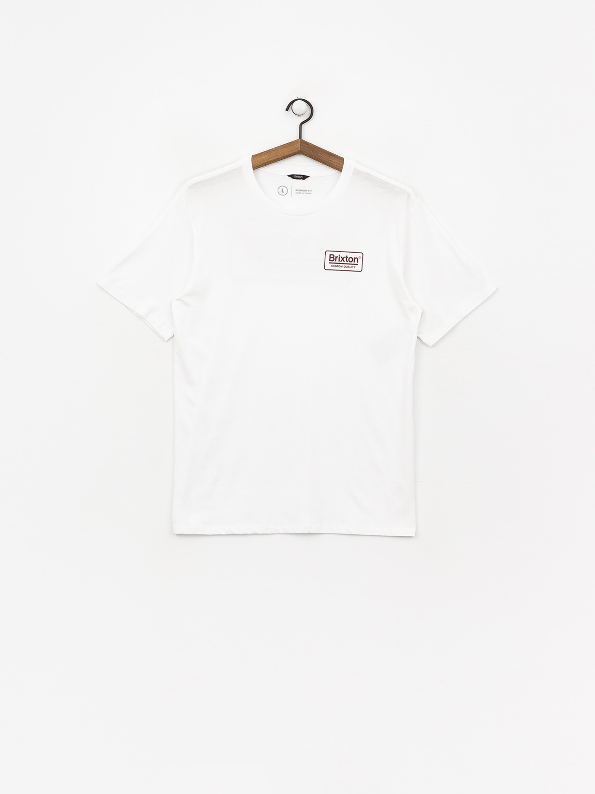 T-shirt Brixton Palmer Prem (white/burgundy)
