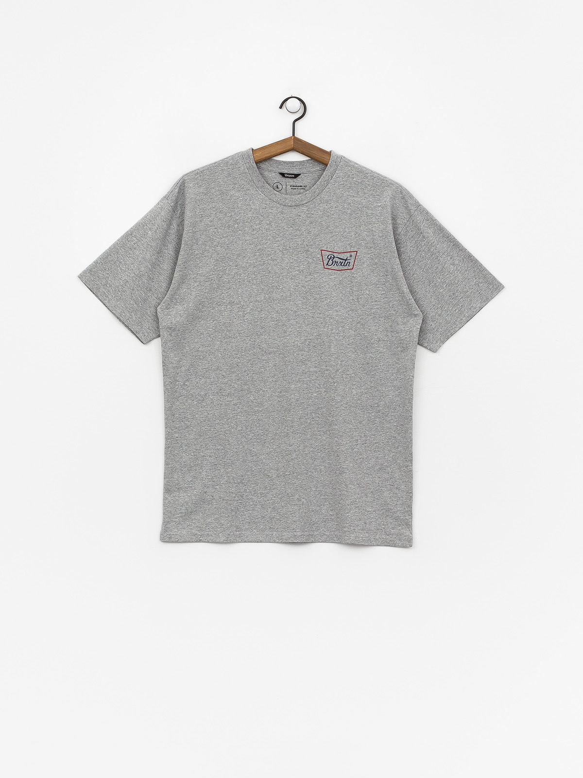 T-shirt Brixton Stith Stnd (heather grey/red/blue)