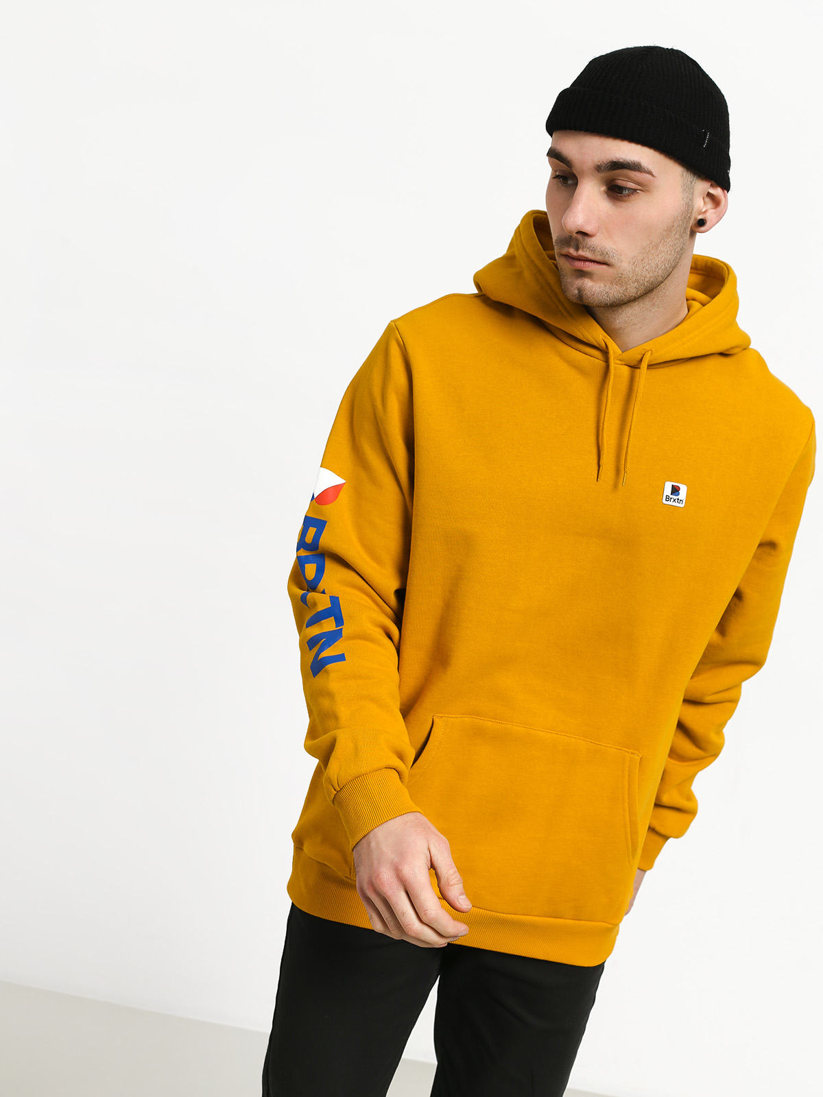 Bluza z kapturem Brixton Stowell Intl HD (nugget gold)