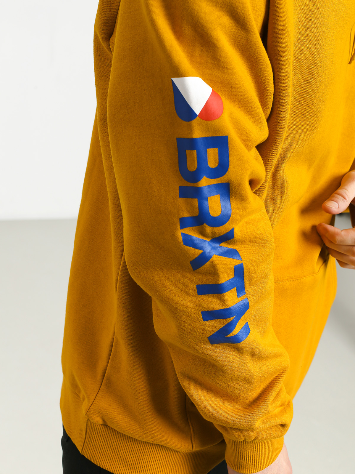 Bluza z kapturem Brixton Stowell Intl HD (nugget gold)