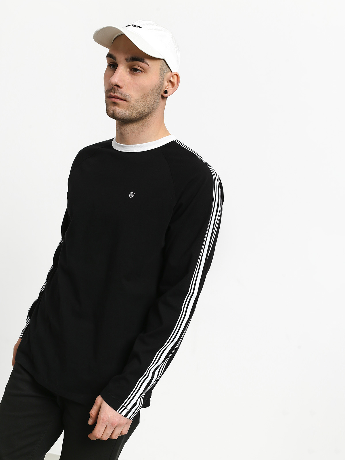 Longsleeve Brixton Este (black/white)