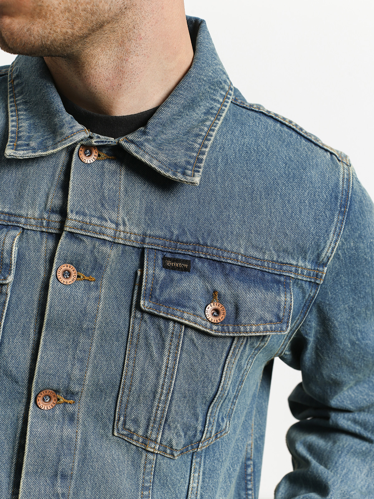 Kurtka Brixton Cable Denim (faded indigo)