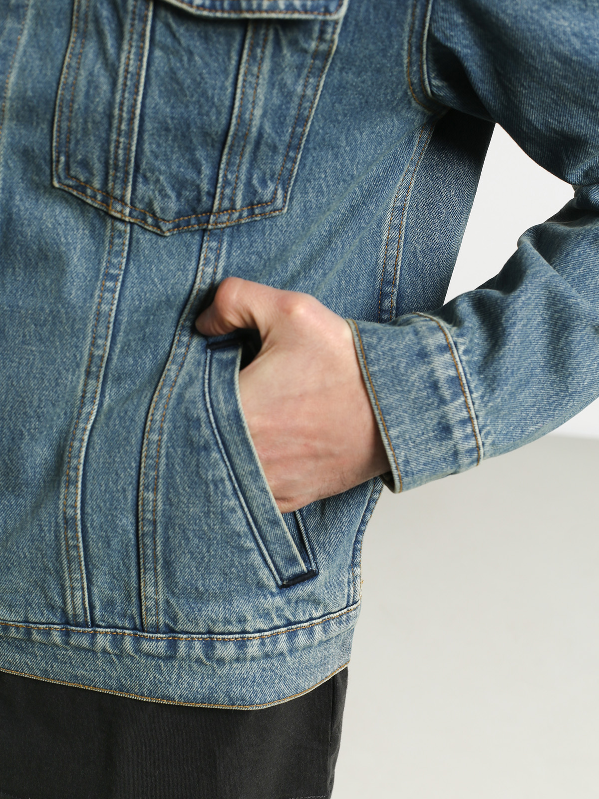 Kurtka Brixton Cable Denim (faded indigo)