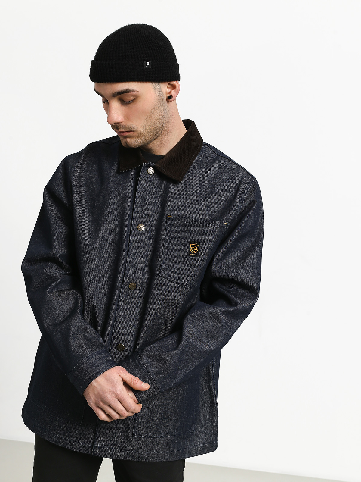 BRIXTON BRIXTON×INDEPENDENT YARD DENIM JACKET raw indigo