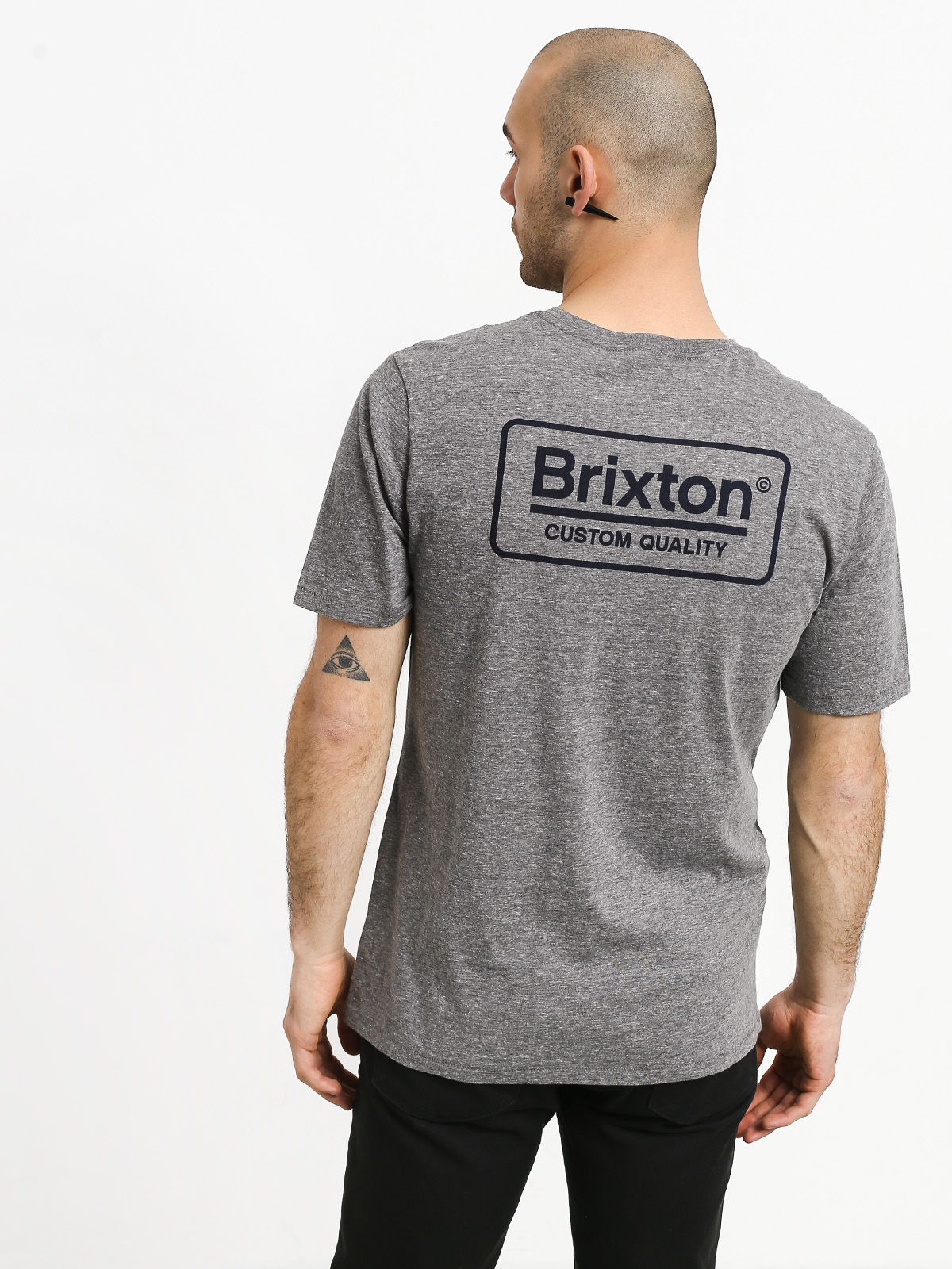 T-shirt Brixton Palmer Prem (heather grey/blue)