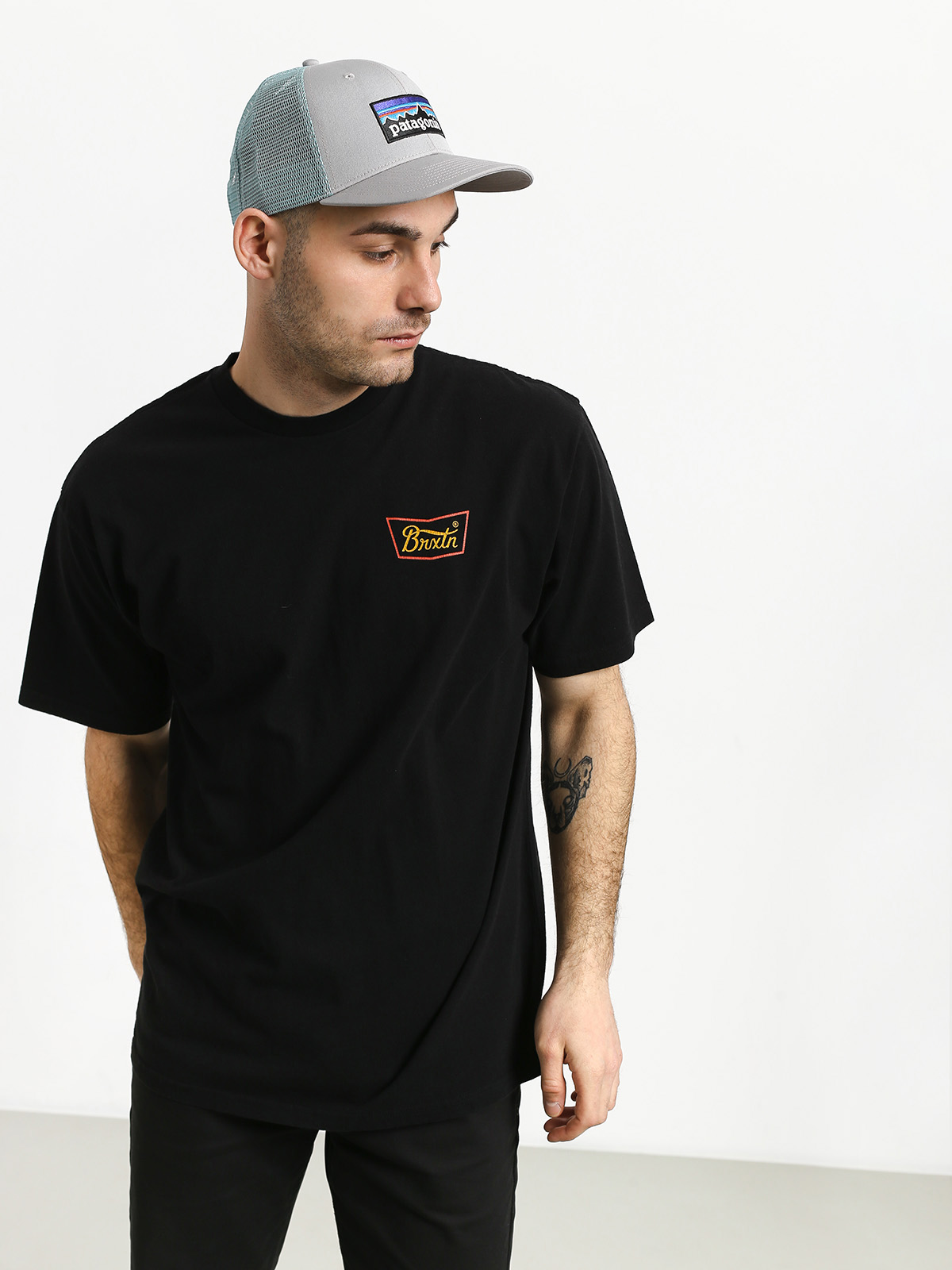 T-shirt Brixton Stith Stnd (black/gold)
