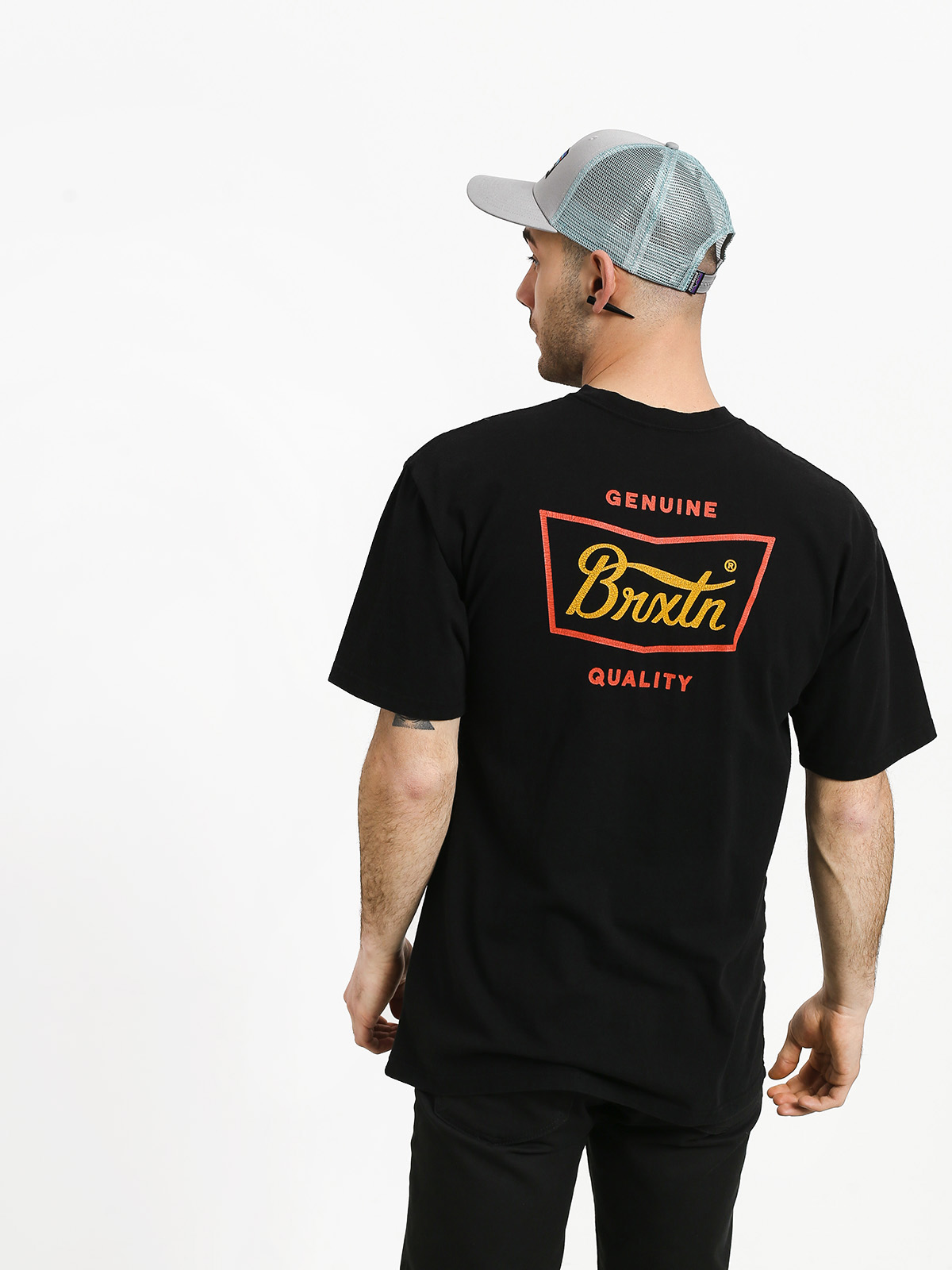 T-shirt Brixton Stith Stnd (black/gold)