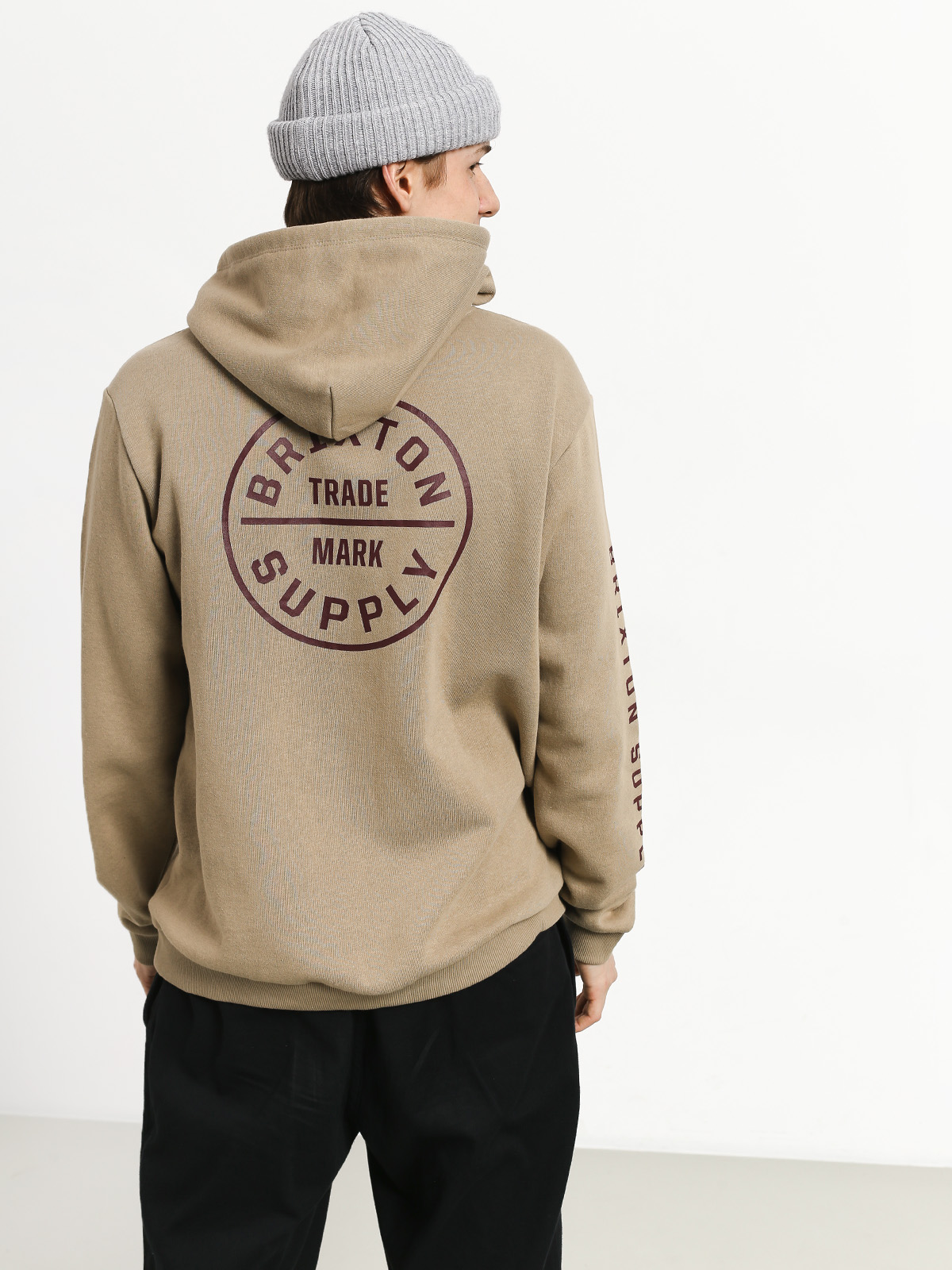 Bluza z kapturem Brixton Oath II Intl HD (light khaki)