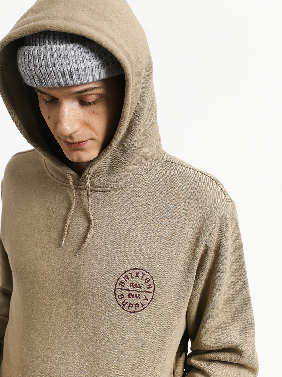 Bluza z kapturem Brixton Oath II Intl HD (light khaki)