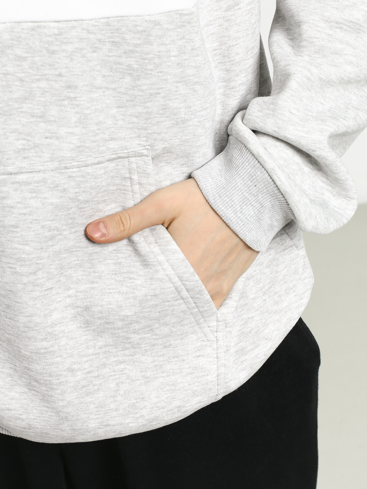 Bluza z kapturem Fila Night HD (light grey melange bros/bright white)