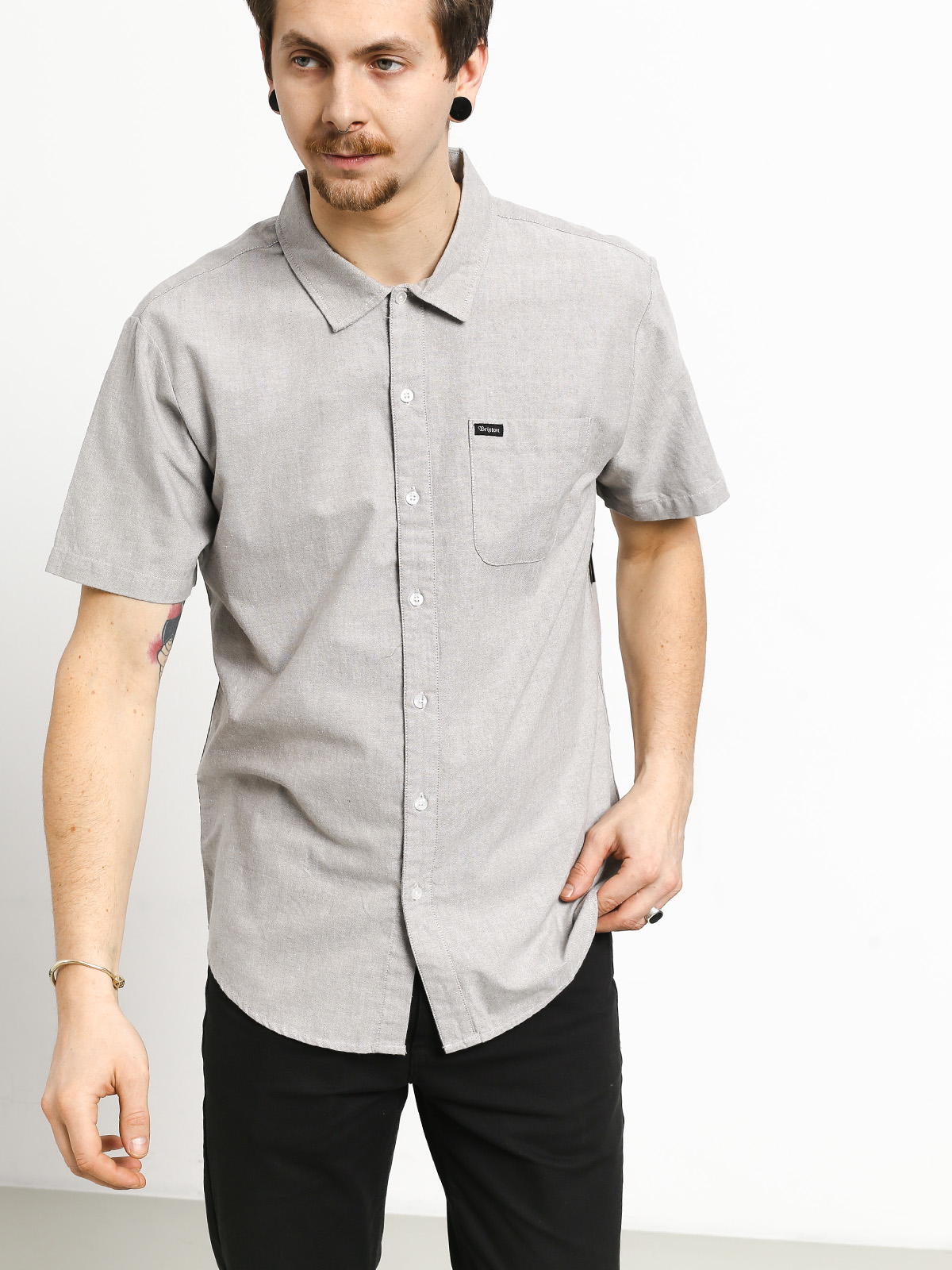 Koszula Brixton Charter Oxford Wvn (grey)