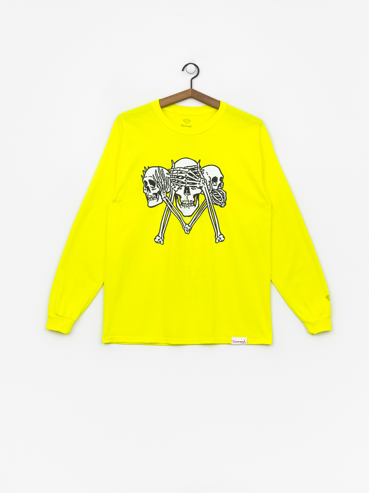 Longsleeve Diamond Supply Co. Secrets Die (safety green)