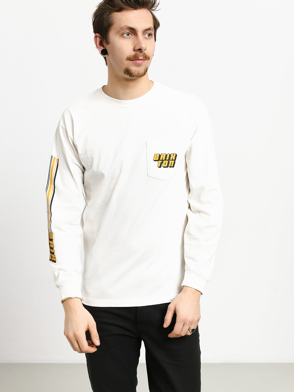 Longsleeve Brixton Chiba Stt Pkt (off white)