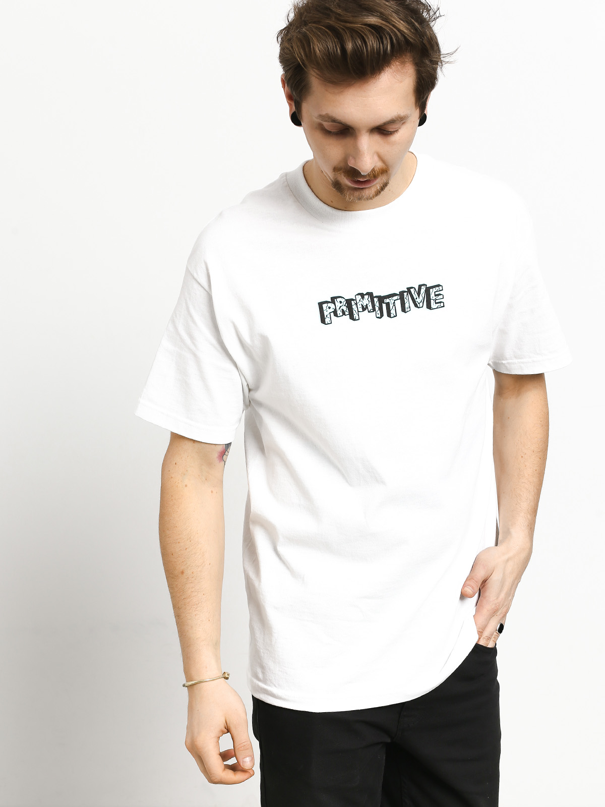 T-shirt Primitive Rick Destructed (white)