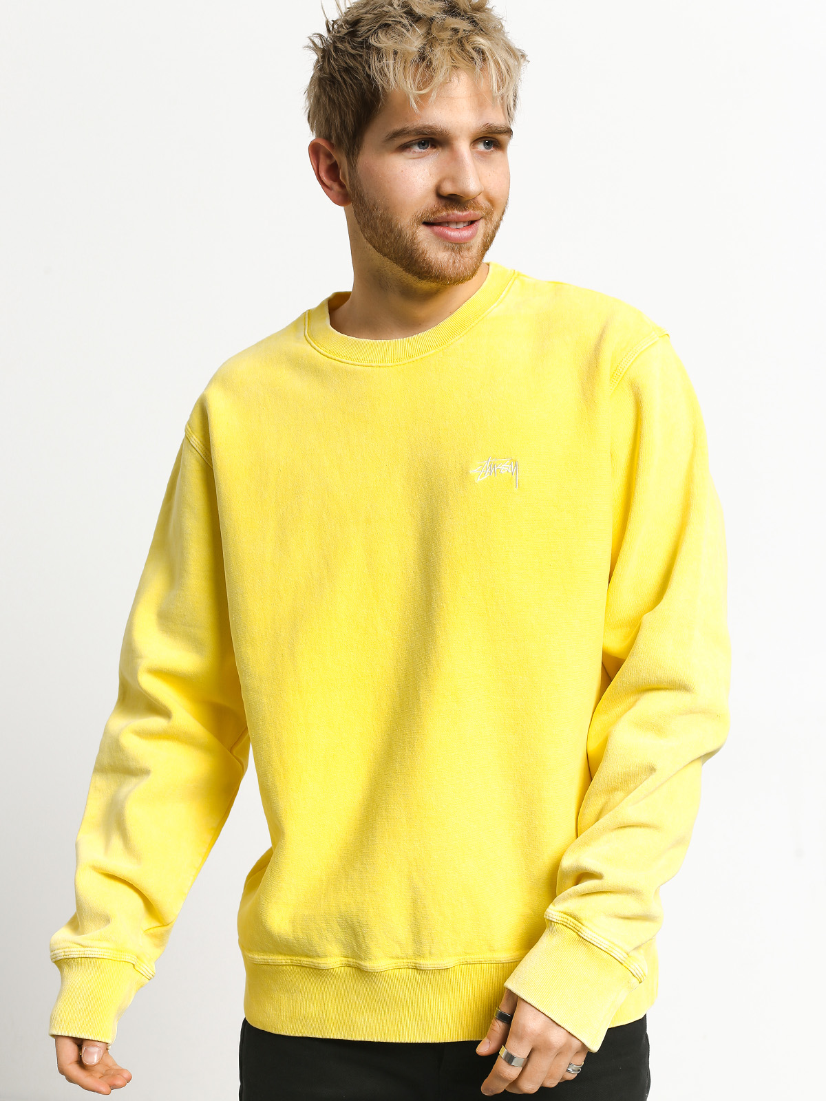 Bluza Stussy Stock Logo Crew (yellow)