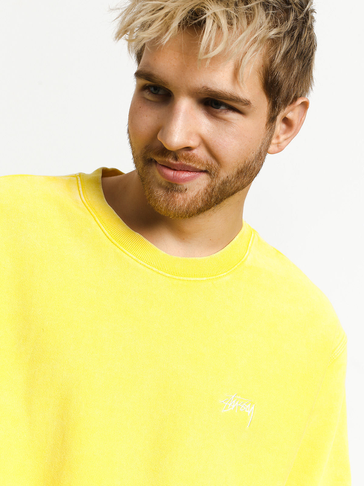 Bluza Stussy Stock Logo Crew (yellow)