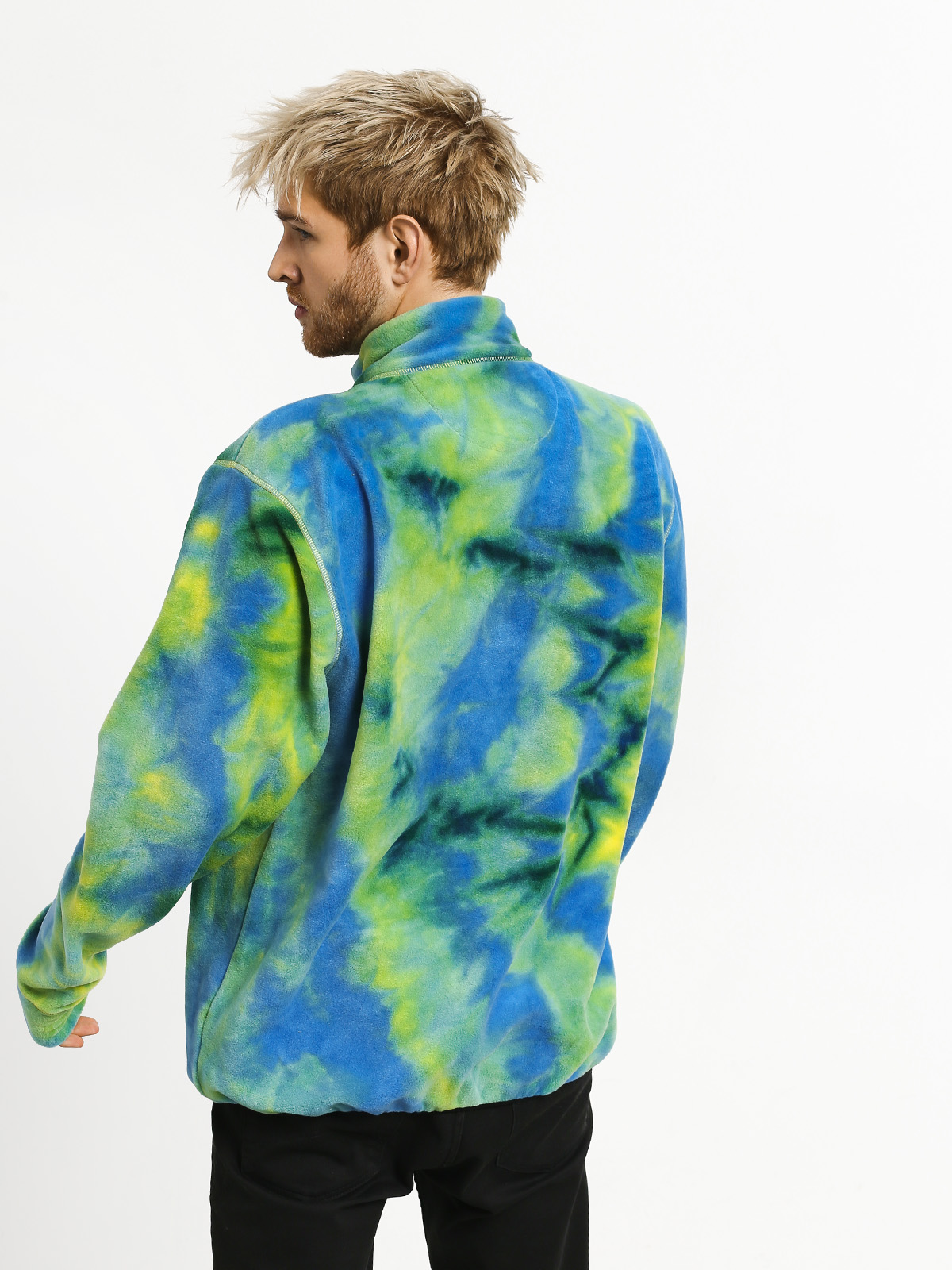 Męski Polar Stussy Polar Fleece Mock Neck (tie dye)