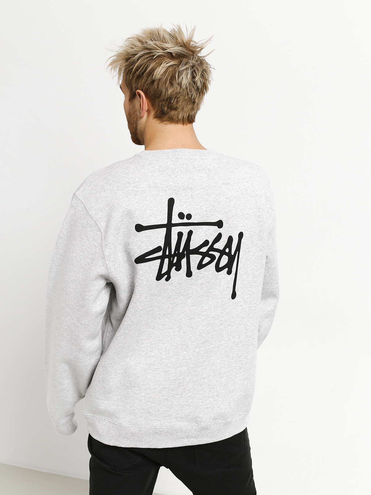 Bluza Stussy Basic Stussy Crew (ash heather)
