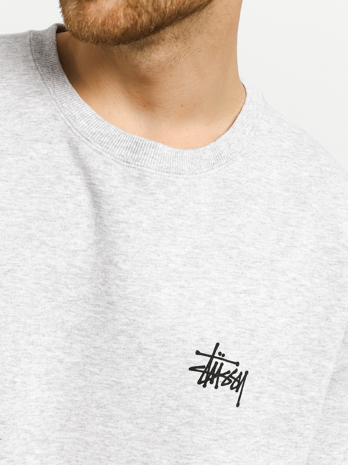 Bluza Stussy Basic Stussy Crew (ash heather)