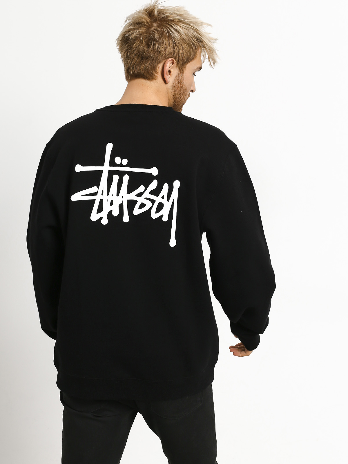 Bluza Stussy Basic Stussy Crew (black)