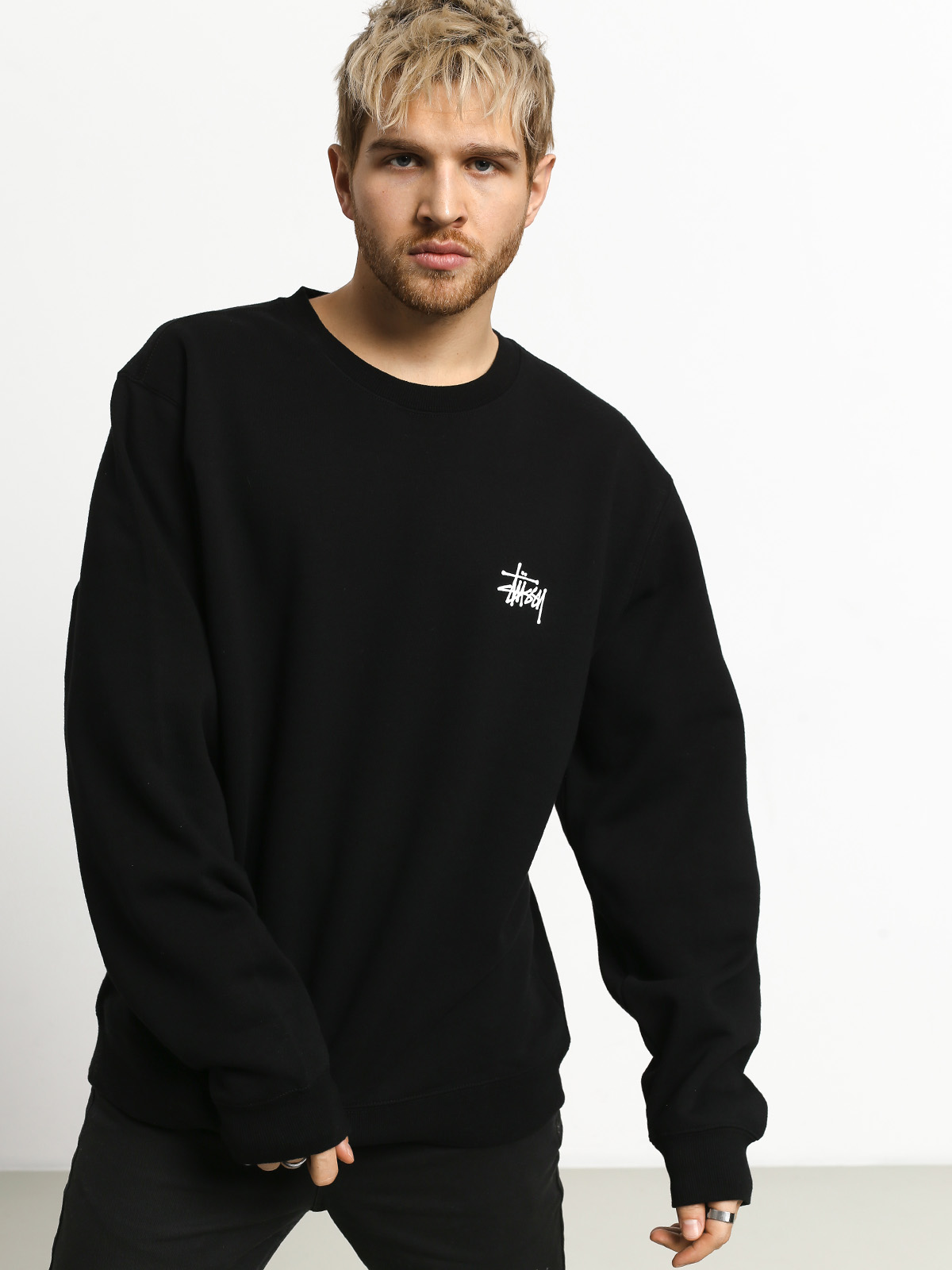 Bluza Stussy Basic Stussy Crew (black)