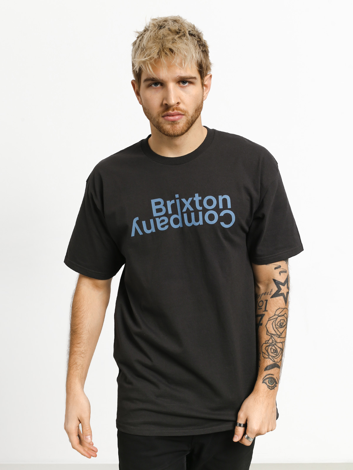 T-shirt Brixton Revert II Stt (washed black)