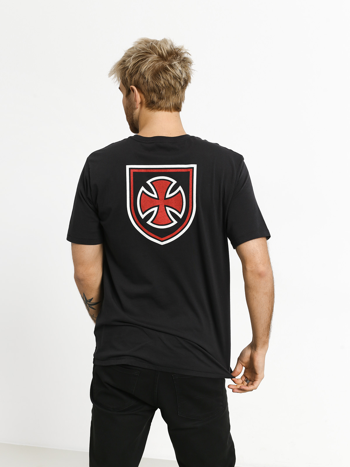 T-shirt Brixton Hedge Prt (washed black)