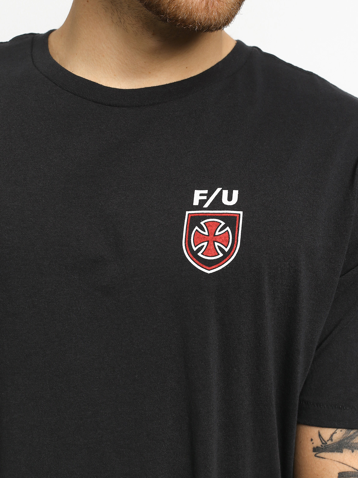 T-shirt Brixton Hedge Prt (washed black)