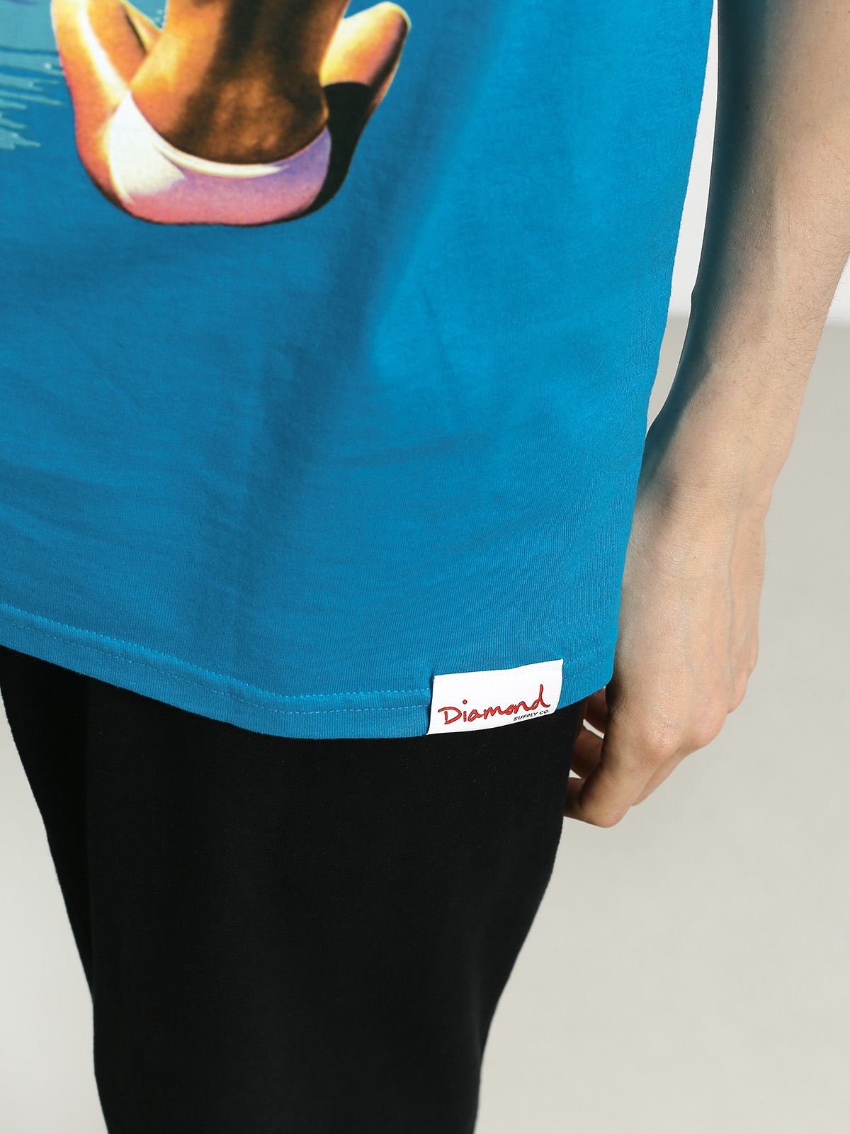 T-shirt Diamond Supply Co. Fishing For Compliments (turquoise)