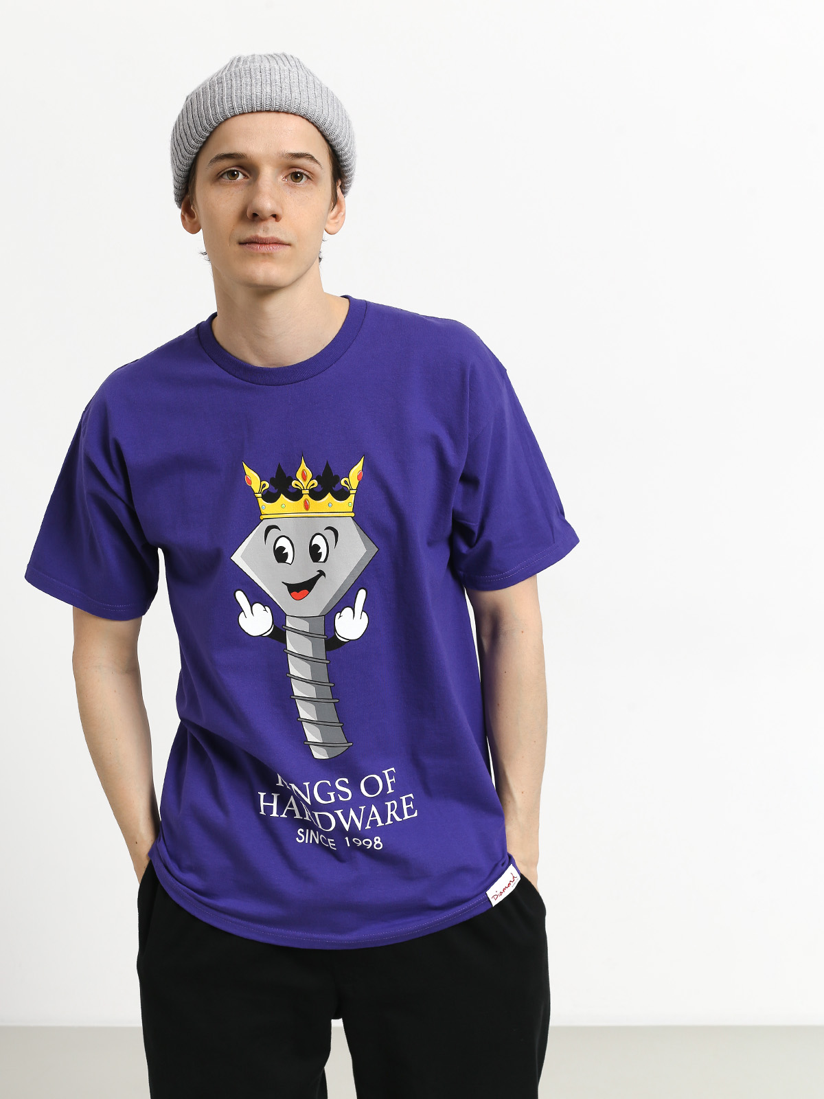 T-shirt Diamond Supply Co. King Of Hardware (purple)