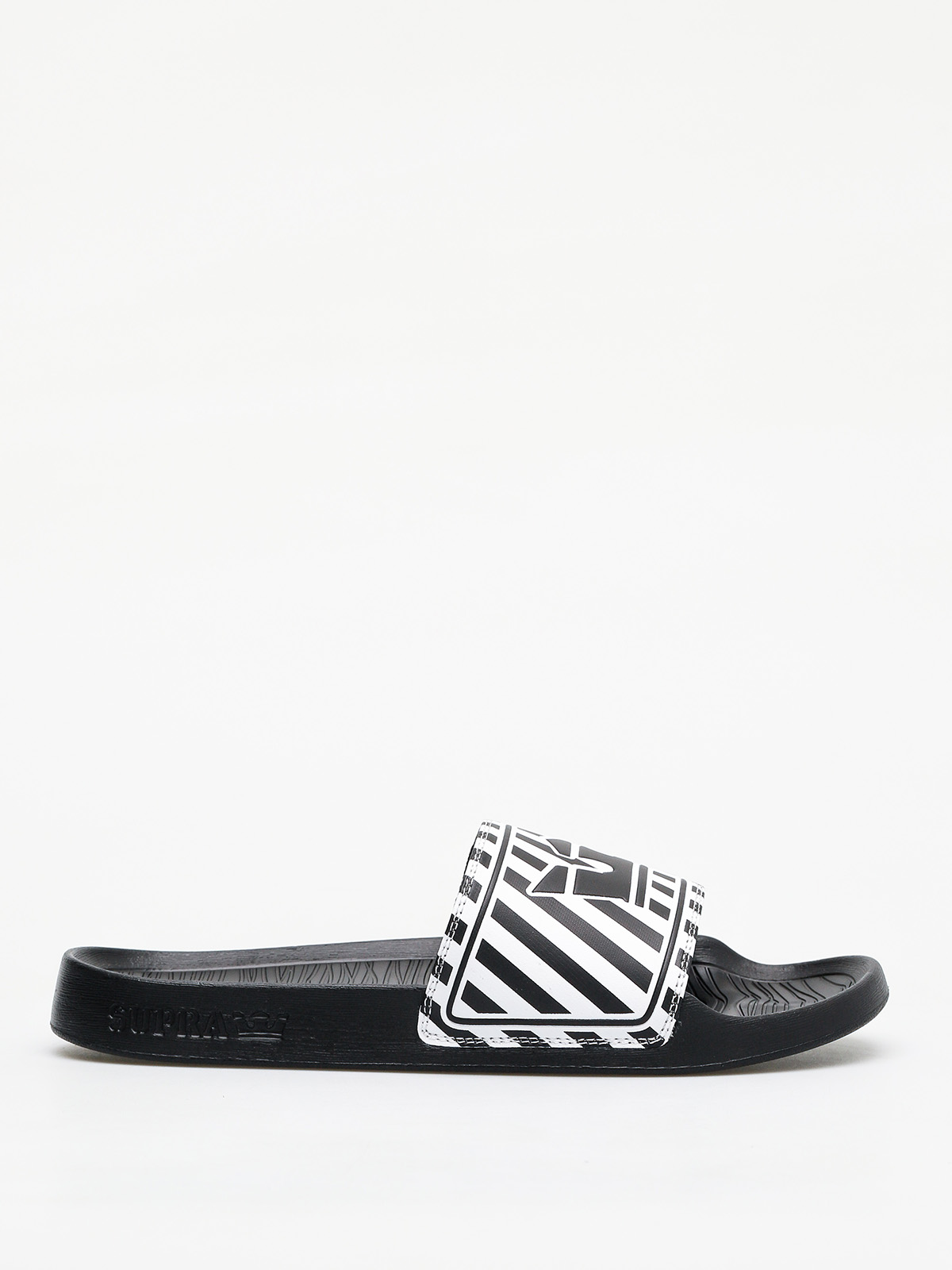 Klapki Supra Lockup (black/white stripe)