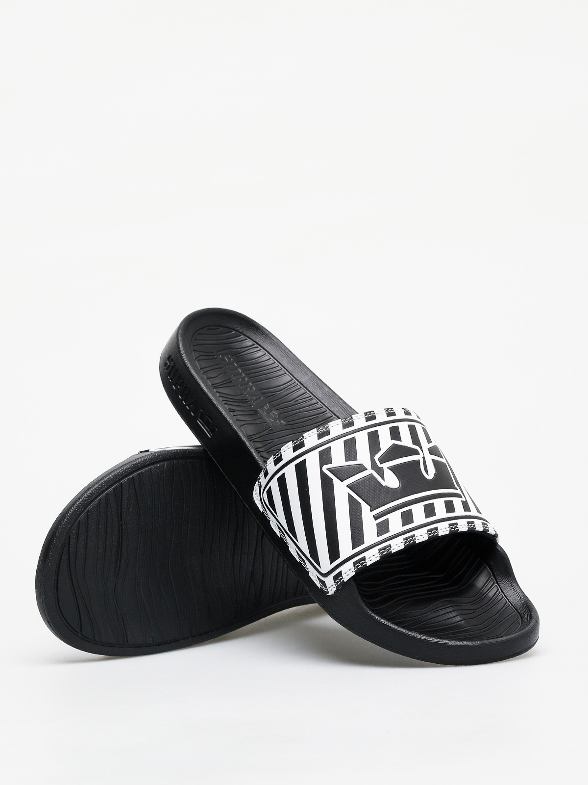 Klapki Supra Lockup (black/white stripe)