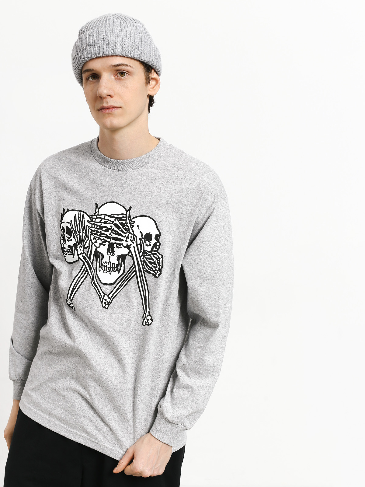 Longsleeve Diamond Supply Co. Secrets Die (heather grey)