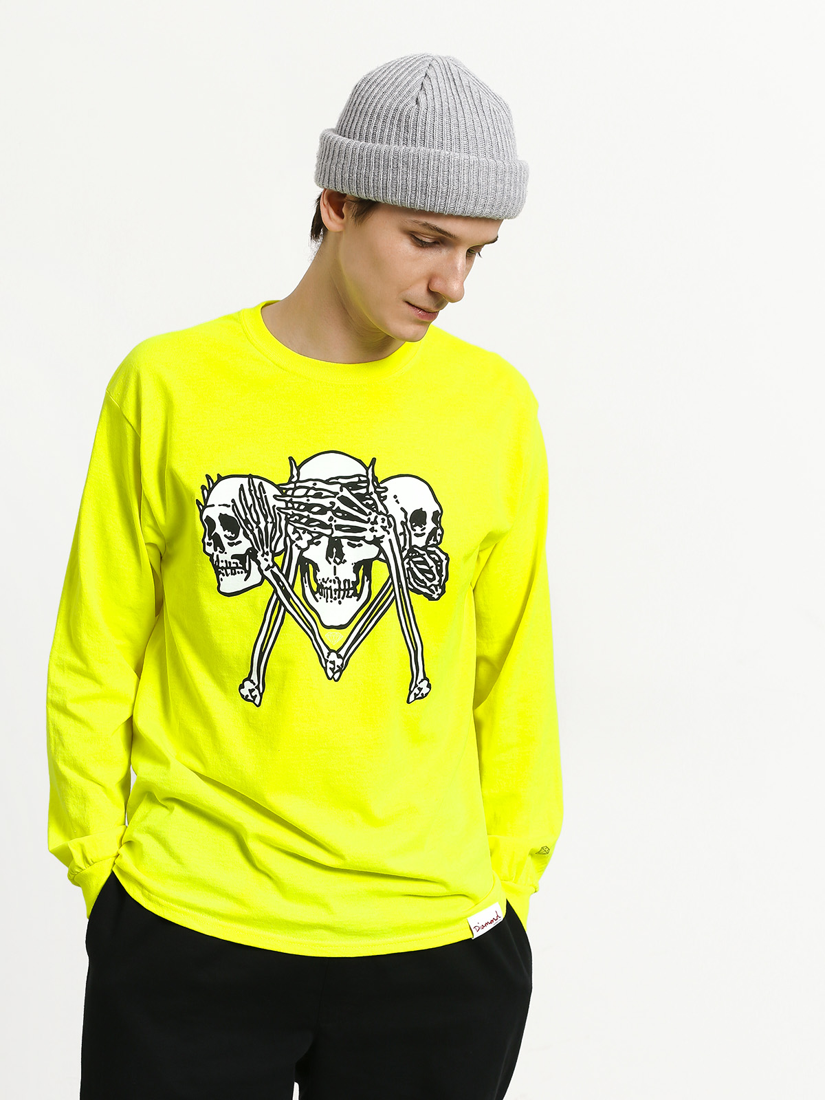 Longsleeve Diamond Supply Co. Secrets Die (safety green)