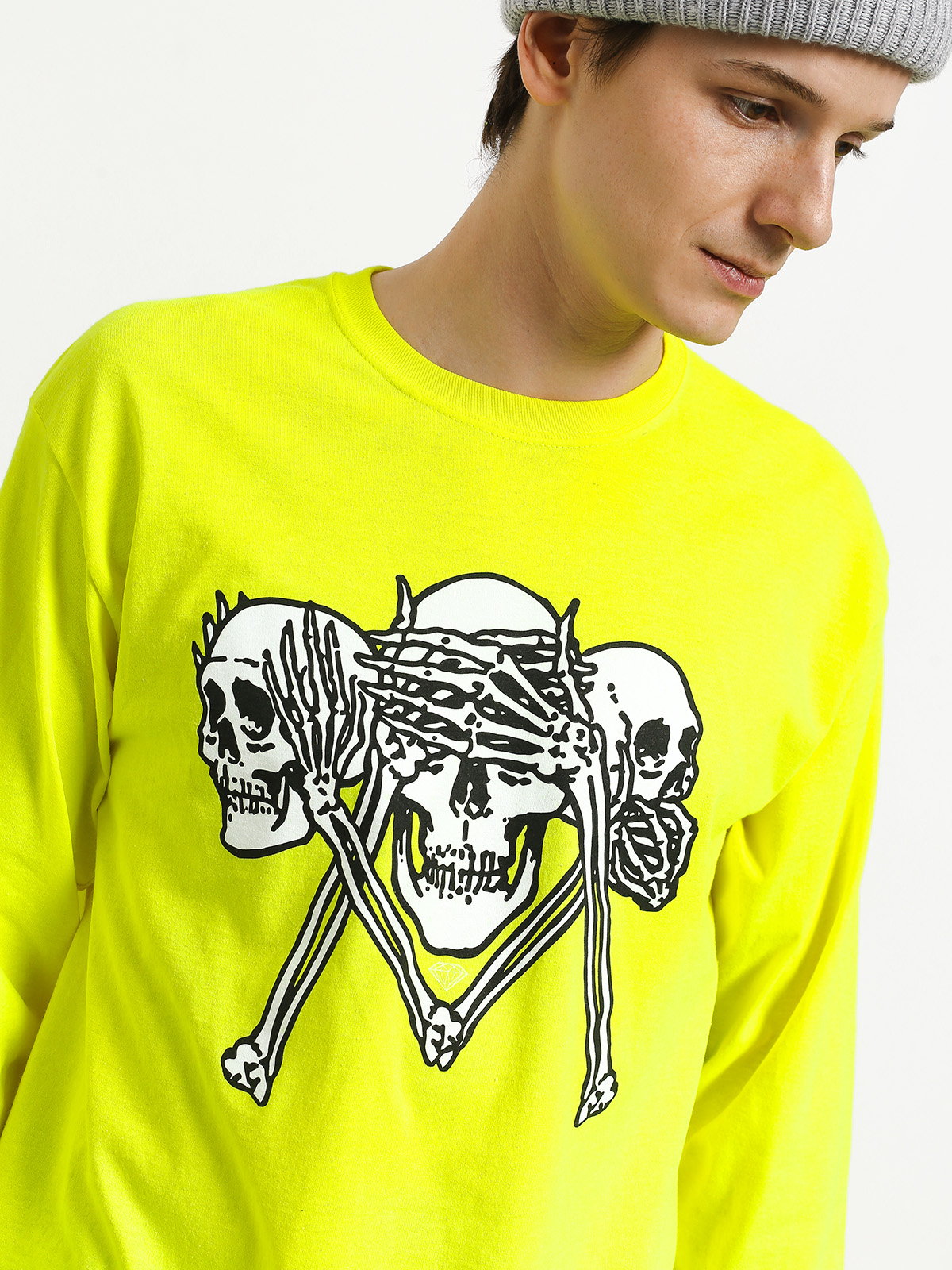 Longsleeve Diamond Supply Co. Secrets Die (safety green)
