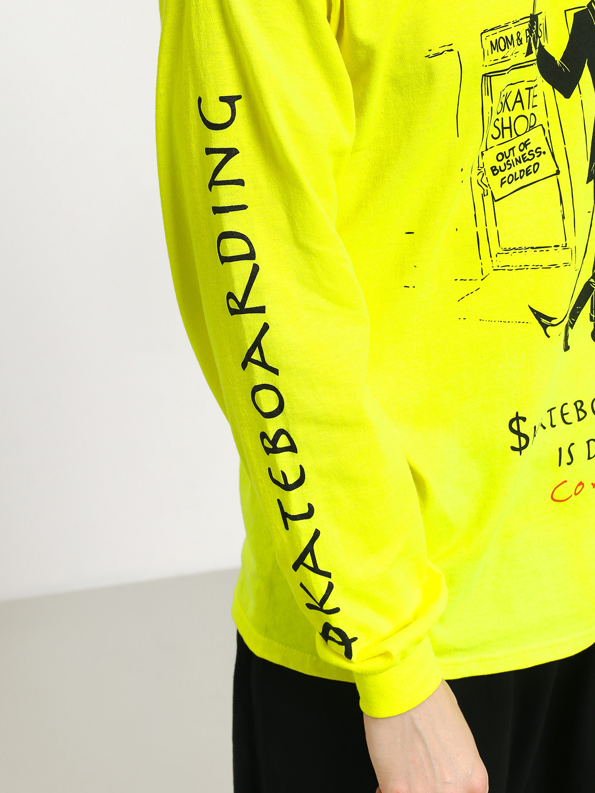 Longsleeve Diamond Supply Co. Skate Crime (safety green)