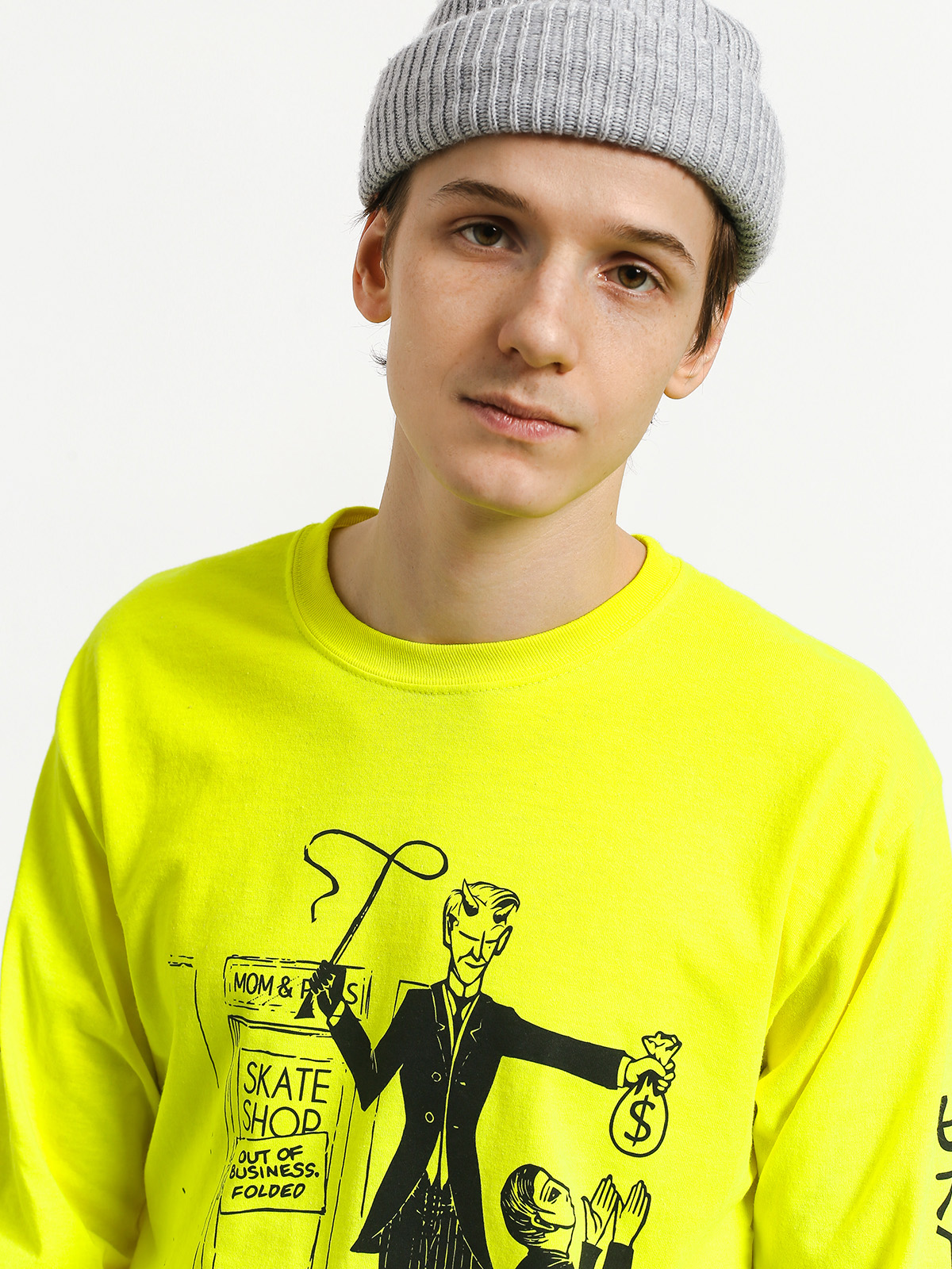 Longsleeve Diamond Supply Co. Skate Crime (safety green)