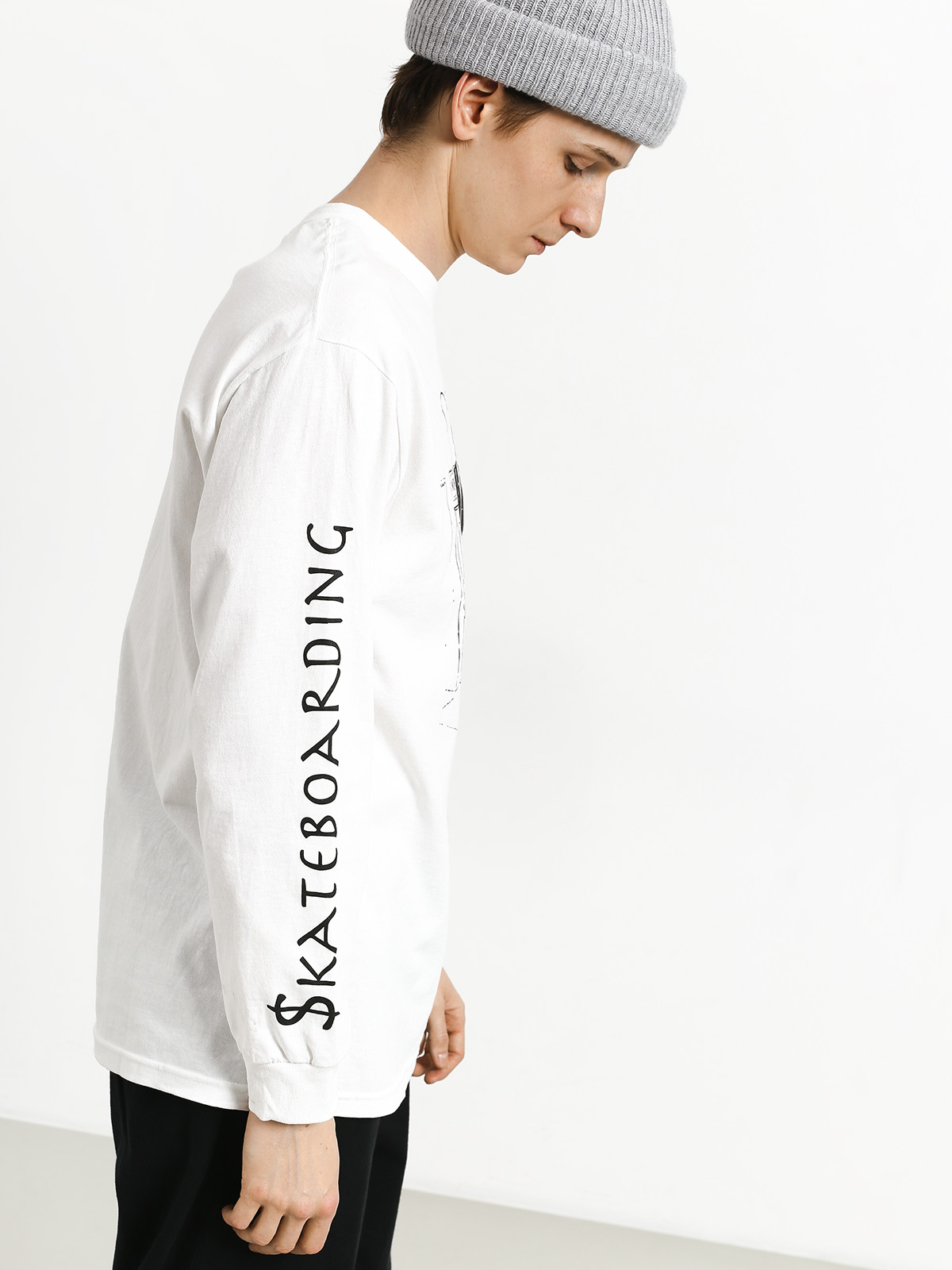 Longsleeve Diamond Supply Co. Skate Crime (white)